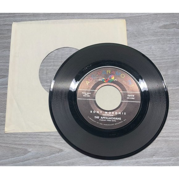 The Appalachians Bony Moronie / It Takes a Man 45 Rock Record ABC 10419 VG+ - Picture 2 of 4
